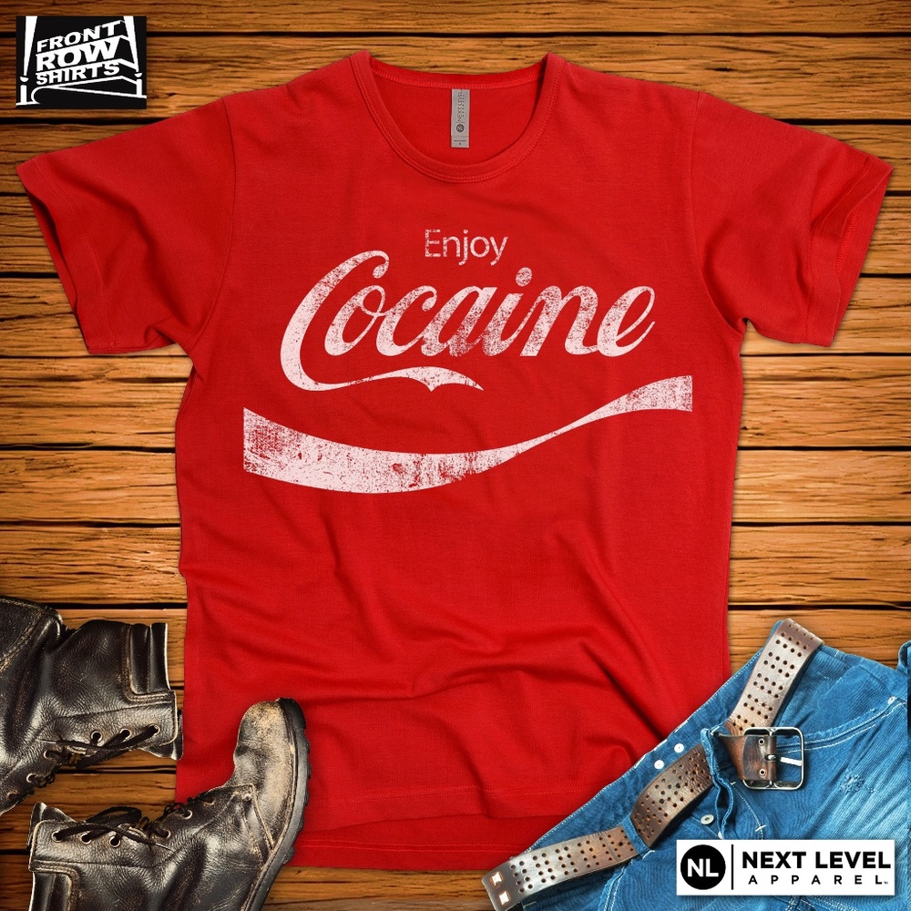 Coca-Cola Parody Enjoy Cocaine T-Shirt